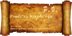 Pomázi Viktória névjegykártya